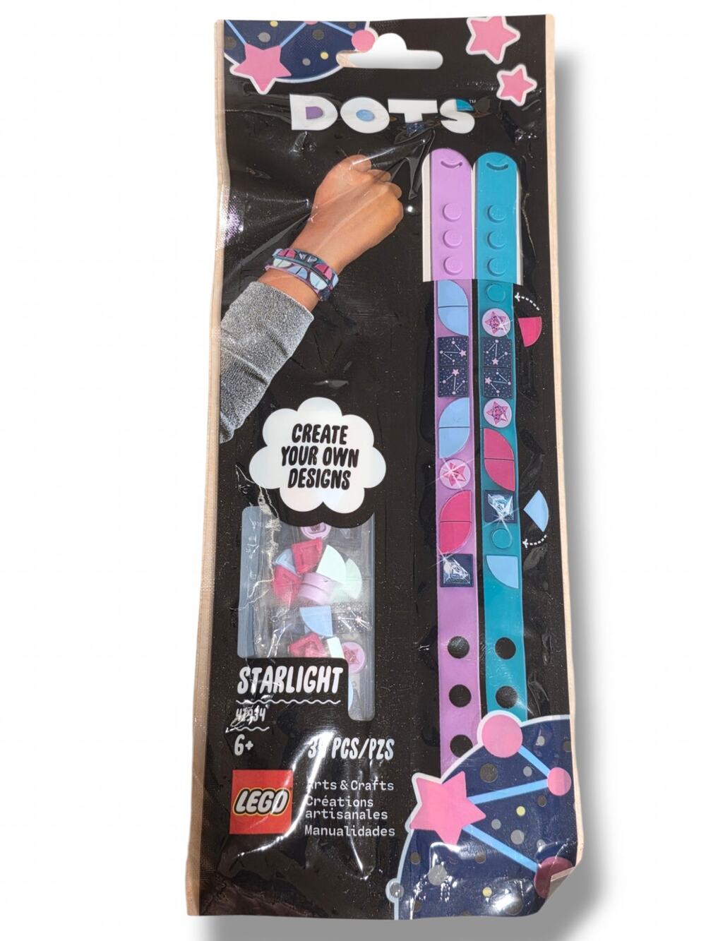 LEGO DOTS Starlight Bracelet 41934 DIY Craft Set New Sealed 33 Pcs Star Tiles